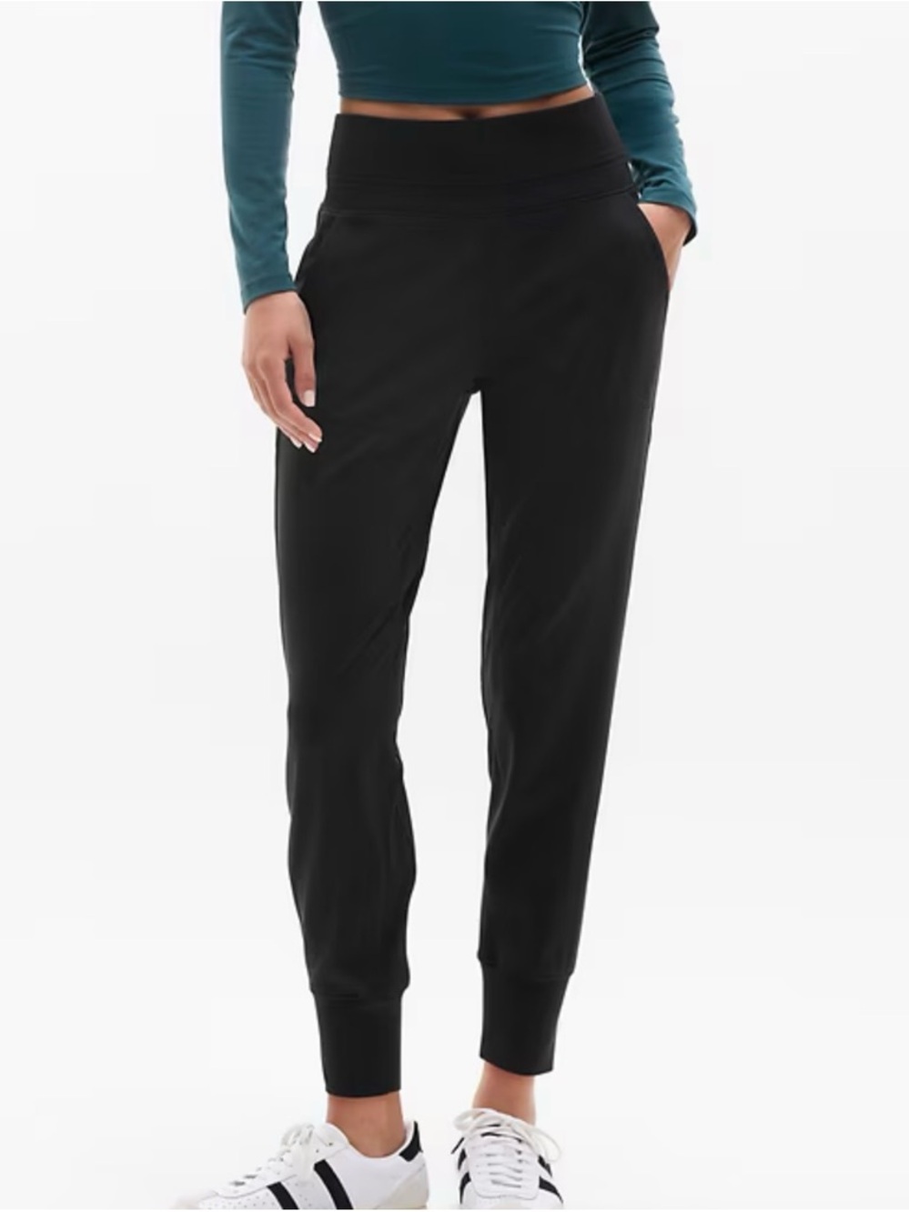 Black High-Waist Athleta Jogger Pants
